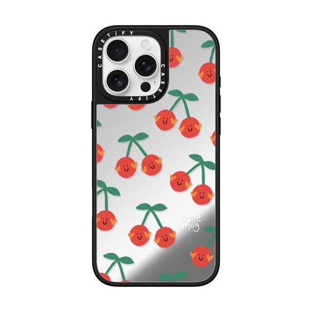 Uglie Mug x CASETiFY iPhone 16 Pro Max Case Silver on Black ミラーケース MagSafe対応 Uglie Mug Cherries Uglie Mug x CASETiFY iPhone 16 Pro Max Case Silver on Black ミラーケース MagSafe対応 Uglie Mug Cherries