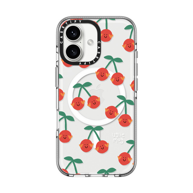 Uglie Mug x CASETiFY iPhone 16 Case Clear Clear Case MagSafe Compatible Uglie Mug Cherries Uglie Mug x CASETiFY iPhone 16 Case Clear Clear Case MagSafe Compatible Uglie Mug Cherries