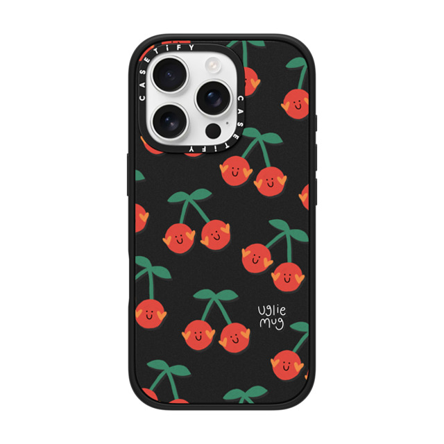 Uglie Mug x CASETiFY iPhone 16 Pro Case Matte Black Impact Case MagSafe Compatible Uglie Mug Cherries Uglie Mug x CASETiFY iPhone 16 Pro Case Matte Black Impact Case MagSafe Compatible Uglie Mug Cherries
