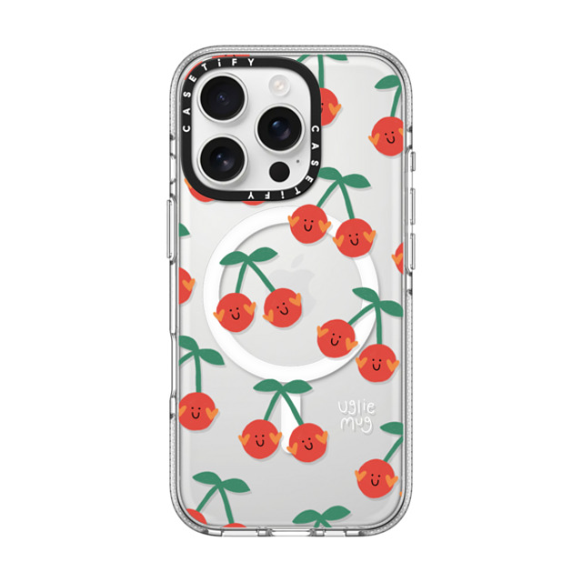 Uglie Mug x CASETiFY iPhone 16 Pro Case Clear Clear Case MagSafe Compatible Uglie Mug Cherries Uglie Mug x CASETiFY iPhone 16 Pro Case Clear Clear Case MagSafe Compatible Uglie Mug Cherries