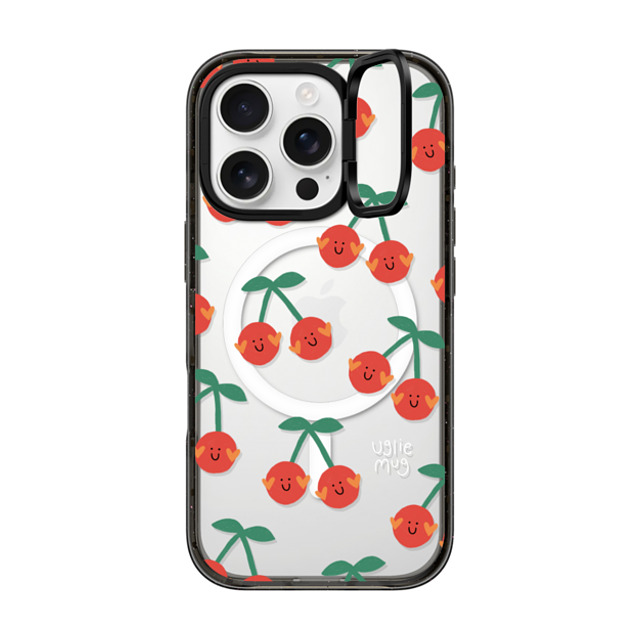 Uglie Mug x CASETiFY iPhone 16 Pro Case Black インパクトリングスタンドケース MagSafe対応 Uglie Mug Cherries Uglie Mug x CASETiFY iPhone 16 Pro Case Black インパクトリングスタンドケース MagSafe対応 Uglie Mug Cherries