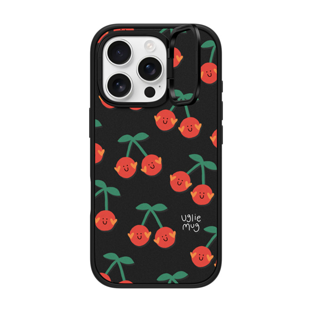 Uglie Mug x CASETiFY iPhone 16 Pro Case Matte Black インパクトリングスタンドケース MagSafe対応 Uglie Mug Cherries Uglie Mug x CASETiFY iPhone 16 Pro Case Matte Black インパクトリングスタンドケース MagSafe対応 Uglie Mug Cherries