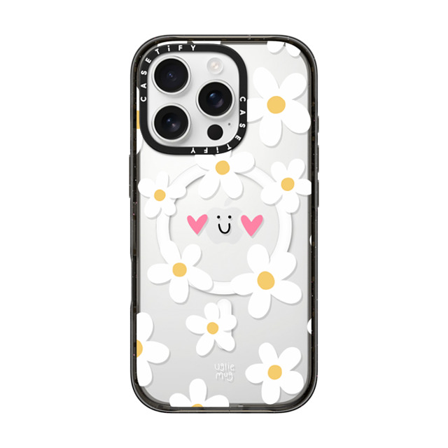 Uglie Mug x CASETiFY iPhone 16 Pro ケース ブラック インパクトケース MagSafe対応 Uglie Mug Bloom