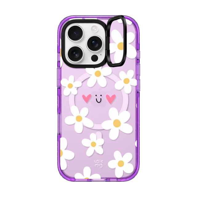 Uglie Mug x CASETiFY iPhone 16 Pro Case パープル インパクトリングスタンドケース MagSafe対応 Uglie Mug Bloom Uglie Mug x CASETiFY iPhone 16 Pro Case パープル インパクトリングスタンドケース MagSafe対応 Uglie Mug Bloom