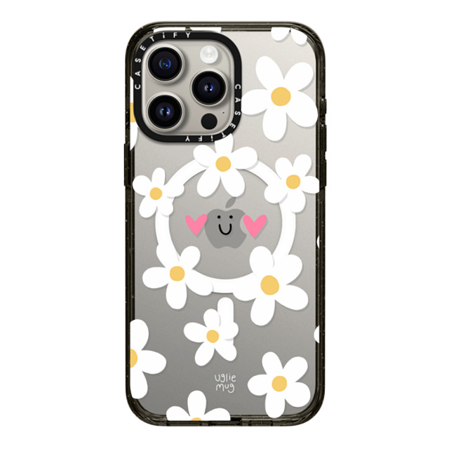 Uglie Mug x CASETiFY iPhone 15 Pro Max ケース ブラック インパクトケース MagSafe対応 Uglie Mug Bloom