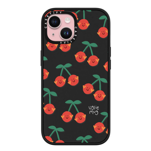 Uglie Mug x CASETiFY iPhone 15 Case Matte Black Impact Case MagSafe Compatible Uglie Mug Cherries Uglie Mug x CASETiFY iPhone 15 Case Matte Black Impact Case MagSafe Compatible Uglie Mug Cherries