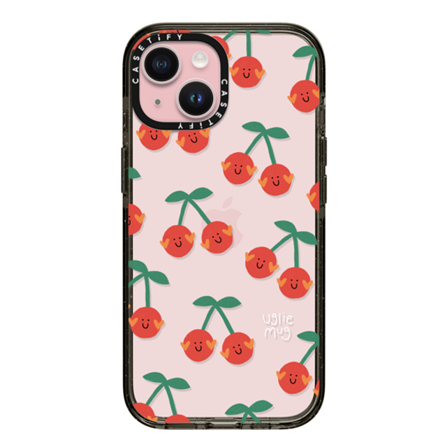 Uglie Mug x CASETiFY iPhone 15 Case Black Impact Case Uglie Mug Cherries Uglie Mug x CASETiFY iPhone 15 Case Black Impact Case Uglie Mug Cherries