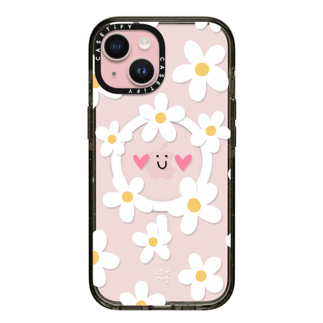 Uglie Mug x CASETiFY iPhone 15 ケース ブラック インパクトケース MagSafe対応 Uglie Mug Bloom