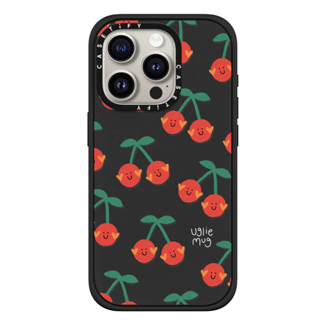 Uglie Mug x CASETiFY iPhone 15 Pro Case Matte Black Impact Case MagSafe Compatible Uglie Mug Cherries Uglie Mug x CASETiFY iPhone 15 Pro Case Matte Black Impact Case MagSafe Compatible Uglie Mug Cherries