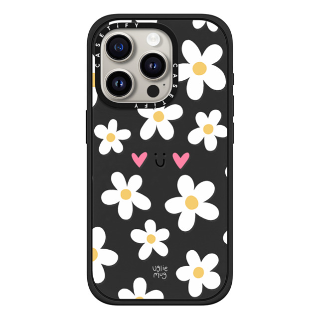 Uglie Mug x CASETiFY iPhone 15 Pro ケース マットブラック インパクトケース MagSafe対応 Uglie Mug Bloom