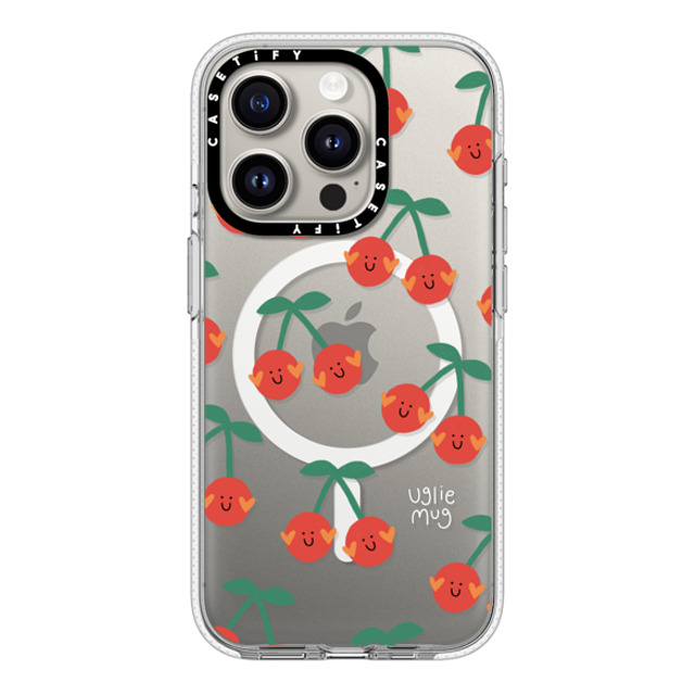 Uglie Mug x CASETiFY iPhone 15 Pro Case Clear Clear Case MagSafe Compatible Uglie Mug Cherries Uglie Mug x CASETiFY iPhone 15 Pro Case Clear Clear Case MagSafe Compatible Uglie Mug Cherries