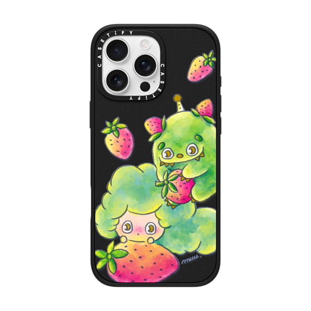 Rinkle and Friends x CASETiFY iPhone 16 Pro Max ケース Star,Strawberry マットブラック インパクトケース MagSafe対応 Rinkle & Ichigone: Strawberry Promise Phone Case Back to School Rinkle and Friends x CASETiFY iPhone 16 Pro Max ケース Star,Strawberry マットブラック インパクトケース MagSafe対応 Rinkle & Ichigone: Strawberry Promise Phone Case Back to School