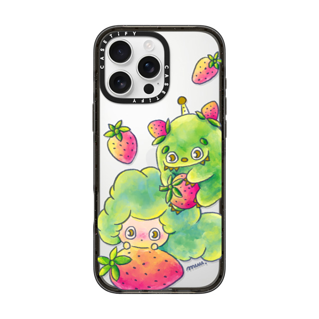 Rinkle and Friends x CASETiFY iPhone 16 Pro Max ケース Star,Strawberry ブラック インパクトケース Rinkle & Ichigone: Strawberry Promise Phone Case Back to School Rinkle and Friends x CASETiFY iPhone 16 Pro Max ケース Star,Strawberry ブラック インパクトケース Rinkle & Ichigone: Strawberry Promise Phone Case Back to School