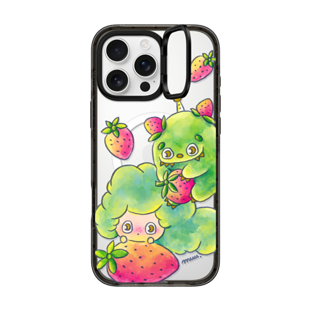 Rinkle and Friends x CASETiFY iPhone 16 Pro Max ケース Star,Strawberry ブラック インパクトリングスタンドケース MagSafe対応 Rinkle & Ichigone: Strawberry Promise Phone Case Back to School Rinkle and Friends x CASETiFY iPhone 16 Pro Max ケース Star,Strawberry ブラック インパクトリングスタンドケース MagSafe対応 Rinkle & Ichigone: Strawberry Promise Phone Case Back to School