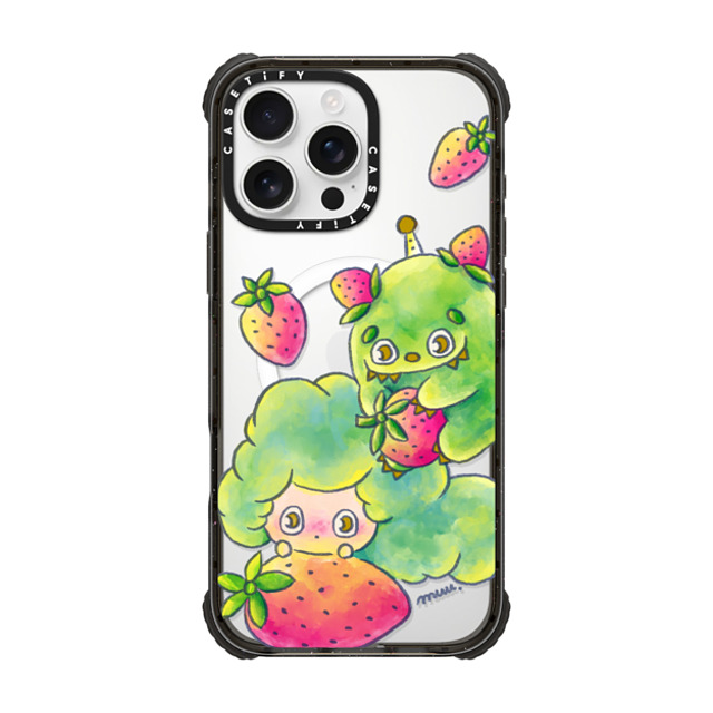 Rinkle and Friends x CASETiFY iPhone 16 Pro Max ケース Star,Strawberry ブラック ウルトラ インパクトケース MagSafe 対応 Rinkle & Ichigone: Strawberry Promise Phone Case Back to School Rinkle and Friends x CASETiFY iPhone 16 Pro Max ケース Star,Strawberry ブラック ウルトラ インパクトケース MagSafe 対応 Rinkle & Ichigone: Strawberry Promise Phone Case Back to School