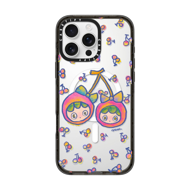 Rinkle and Friends x CASETiFY iPhone 16 Pro Max ケース Cherry,Star ブラック インパクトケース MagSafe対応 Cherries Joy Phone Case Back to School Rinkle and Friends x CASETiFY iPhone 16 Pro Max ケース Cherry,Star ブラック インパクトケース MagSafe対応 Cherries Joy Phone Case Back to School