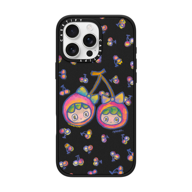 Rinkle and Friends x CASETiFY iPhone 16 Pro Max ケース Cherry,Star マットブラック インパクトケース MagSafe対応 Cherries Joy Phone Case Back to School Rinkle and Friends x CASETiFY iPhone 16 Pro Max ケース Cherry,Star マットブラック インパクトケース MagSafe対応 Cherries Joy Phone Case Back to School