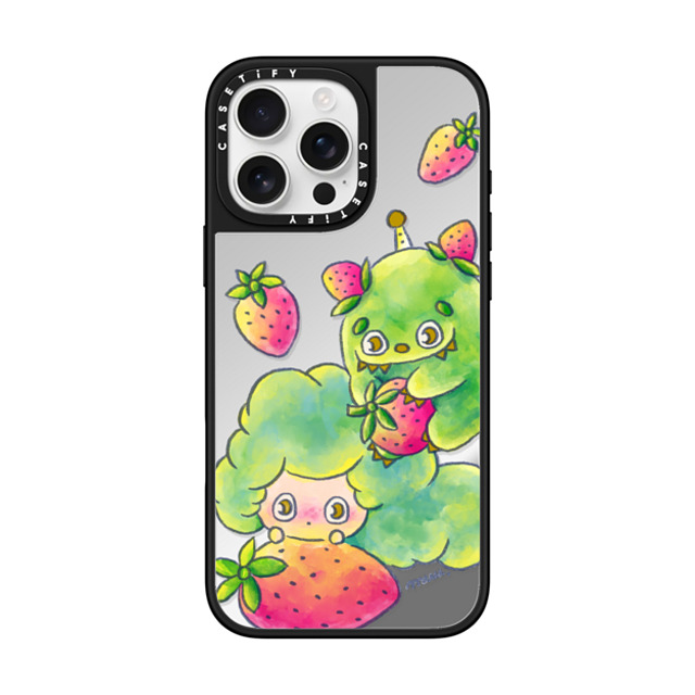 Rinkle and Friends x CASETiFY iPhone 16 Pro Max ケース Star,Strawberry Silver on Black ミラーケース MagSafe対応 Rinkle & Ichigone: Strawberry Promise Phone Case Back to School Rinkle and Friends x CASETiFY iPhone 16 Pro Max ケース Star,Strawberry Silver on Black ミラーケース MagSafe対応 Rinkle & Ichigone: Strawberry Promise Phone Case Back to School