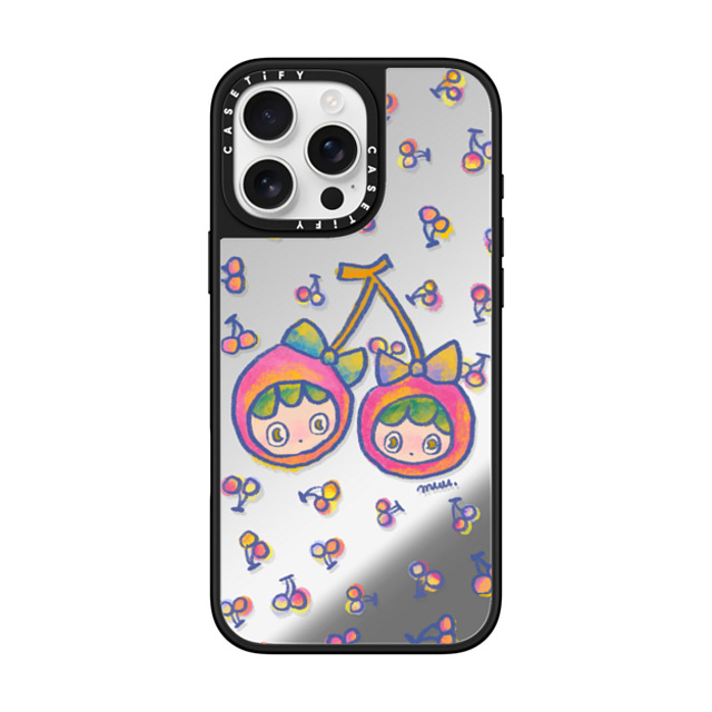 Rinkle and Friends x CASETiFY iPhone 16 Pro Max ケース Cherry,Star Silver on Black ミラーケース MagSafe対応 Cherries Joy Phone Case Back to School Rinkle and Friends x CASETiFY iPhone 16 Pro Max ケース Cherry,Star Silver on Black ミラーケース MagSafe対応 Cherries Joy Phone Case Back to School