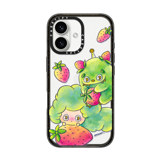 Rinkle and Friends x CASETiFY iPhone 16 ケース Star,Strawberry ブラック インパクトケース Rinkle & Ichigone: Strawberry Promise Phone Case Back to School Rinkle and Friends x CASETiFY iPhone 16 ケース Star,Strawberry ブラック インパクトケース Rinkle & Ichigone: Strawberry Promise Phone Case Back to School