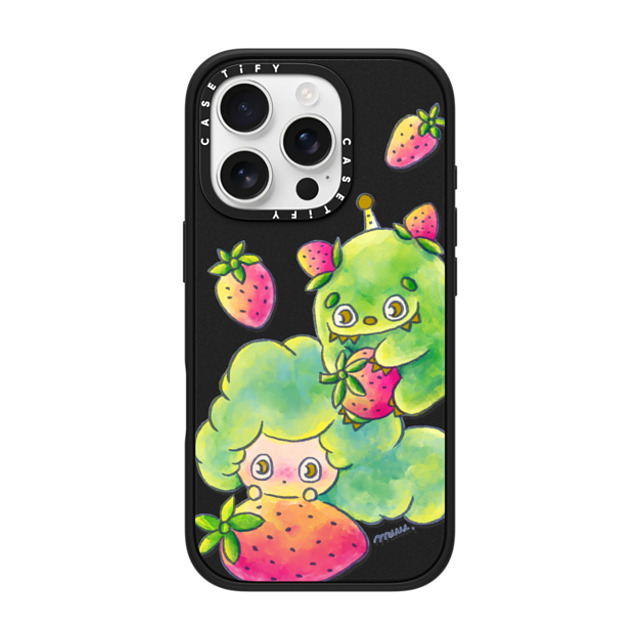 Rinkle and Friends x CASETiFY iPhone 16 Pro ケース Star,Strawberry マットブラック インパクトケース MagSafe対応 Rinkle & Ichigone: Strawberry Promise Phone Case Back to School Rinkle and Friends x CASETiFY iPhone 16 Pro ケース Star,Strawberry マットブラック インパクトケース MagSafe対応 Rinkle & Ichigone: Strawberry Promise Phone Case Back to School
