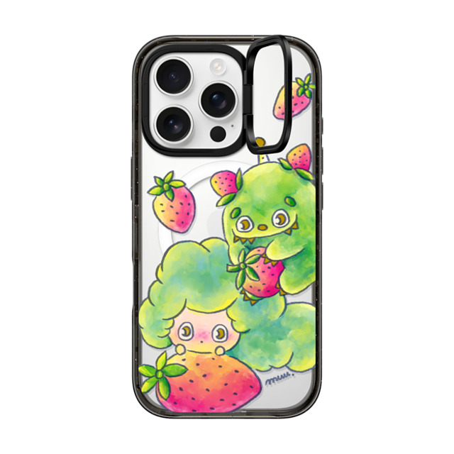 Rinkle and Friends x CASETiFY iPhone 16 Pro ケース Star,Strawberry ブラック インパクトリングスタンドケース MagSafe対応 Rinkle & Ichigone: Strawberry Promise Phone Case Back to School Rinkle and Friends x CASETiFY iPhone 16 Pro ケース Star,Strawberry ブラック インパクトリングスタンドケース MagSafe対応 Rinkle & Ichigone: Strawberry Promise Phone Case Back to School