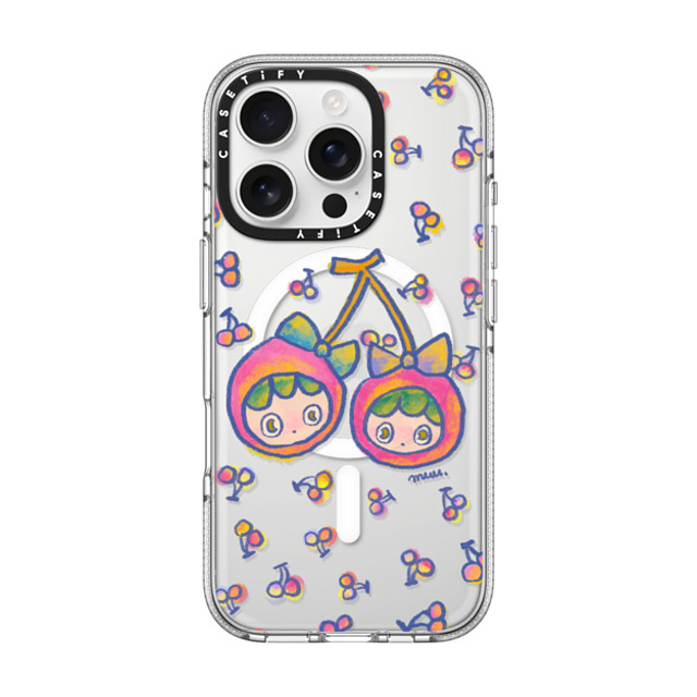 Rinkle and Friends x CASETiFY iPhone 16 Pro ケース Cherry,Star クリア クリア ケース MagSafe対応 Cherries Joy Phone Case Back to School Rinkle and Friends x CASETiFY iPhone 16 Pro ケース Cherry,Star クリア クリア ケース MagSafe対応 Cherries Joy Phone Case Back to School