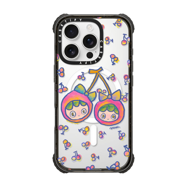Rinkle and Friends x CASETiFY iPhone 16 Pro ケース Cherry,Star ブラック ウルトラ インパクトケース MagSafe 対応 Cherries Joy Phone Case Back to School Rinkle and Friends x CASETiFY iPhone 16 Pro ケース Cherry,Star ブラック ウルトラ インパクトケース MagSafe 対応 Cherries Joy Phone Case Back to School