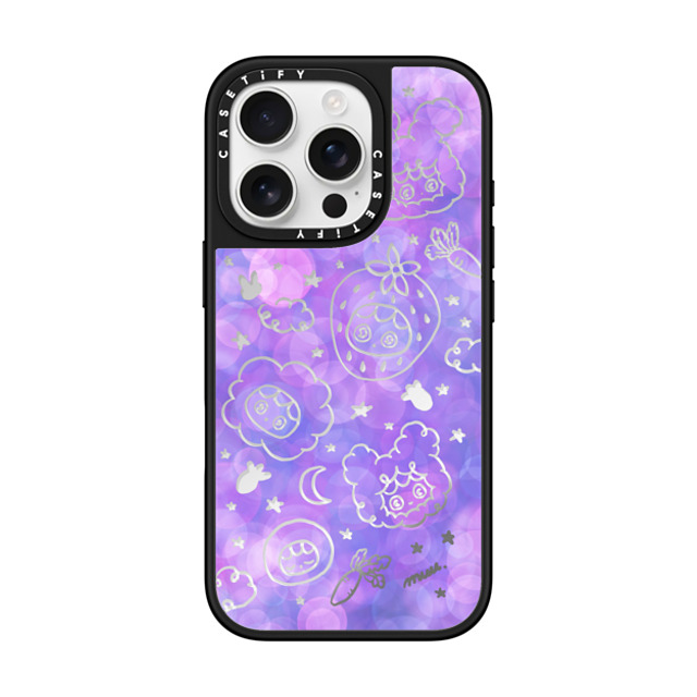Rinkle and Friends x CASETiFY iPhone 16 Pro ケース Star Silver on Black ミラーケース MagSafe対応 Rinkle Dreamlight Rinkle Phone Case Back to School Rinkle and Friends x CASETiFY iPhone 16 Pro ケース Star Silver on Black ミラーケース MagSafe対応 Rinkle Dreamlight Rinkle Phone Case Back to School
