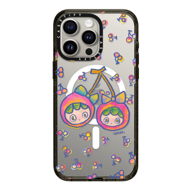 Rinkle and Friends x CASETiFY iPhone 15 Pro Max Case Cherry,Star Black Impact Case MagSafe Compatible Cherries Joy Phone Case Back to School Rinkle and Friends x CASETiFY iPhone 15 Pro Max Case Cherry,Star Black Impact Case MagSafe Compatible Cherries Joy Phone Case Back to School