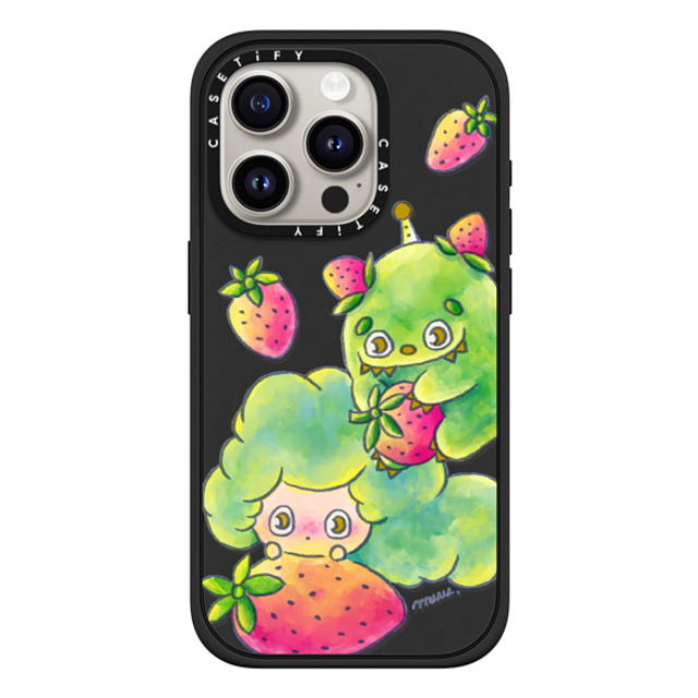 Rinkle and Friends x CASETiFY iPhone 15 Pro ケース Star,Strawberry マットブラック インパクトケース MagSafe対応 Rinkle & Ichigone: Strawberry Promise Phone Case Back to School Rinkle and Friends x CASETiFY iPhone 15 Pro ケース Star,Strawberry マットブラック インパクトケース MagSafe対応 Rinkle & Ichigone: Strawberry Promise Phone Case Back to School