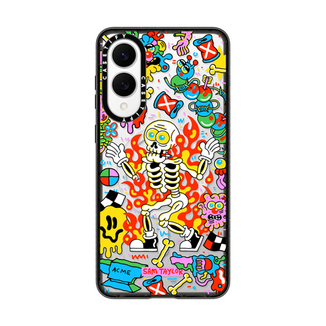 Sam Taylor x CASETiFY Galaxy S25 Edge ケース Emerging,Pop Art ブラック マグネット式 インパクトケース Skeleton Fire Back to School Sam Taylor x CASETiFY Galaxy S25 Edge ケース Emerging,Pop Art ブラック マグネット式 インパクトケース Skeleton Fire Back to School