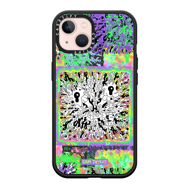 Sam Taylor x CASETiFY iPhone 13 ケース マットブラック インパクトケース MagSafe対応 Bang Face