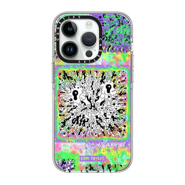 Sam Taylor x CASETiFY iPhone 14 Pro ケース クリア クリア ケース MagSafe対応 Bang Face