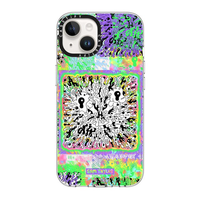 Sam Taylor x CASETiFY iPhone 14 ケース クリア クリア ケース MagSafe対応 Bang Face