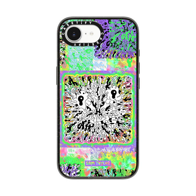Sam Taylor x CASETiFY iPhone 16e Case Cartoon,Abstract Black Impact Case MagSafe Compatible Bang Face Back to School Sam Taylor x CASETiFY iPhone 16e Case Cartoon,Abstract Black Impact Case MagSafe Compatible Bang Face Back to School