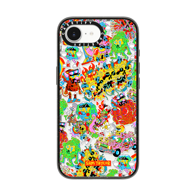 Sam Taylor x CASETiFY iPhone 16e Case Cartoon,Abstract Black Impact Case MagSafe Compatible Silly Stickers Back to School Sam Taylor x CASETiFY iPhone 16e Case Cartoon,Abstract Black Impact Case MagSafe Compatible Silly Stickers Back to School