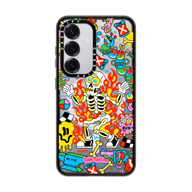 Sam Taylor x CASETiFY Galaxy S25 ケース Emerging,Pop Art ブラック マグネット式 インパクトケース Skeleton Fire Back to School Sam Taylor x CASETiFY Galaxy S25 ケース Emerging,Pop Art ブラック マグネット式 インパクトケース Skeleton Fire Back to School