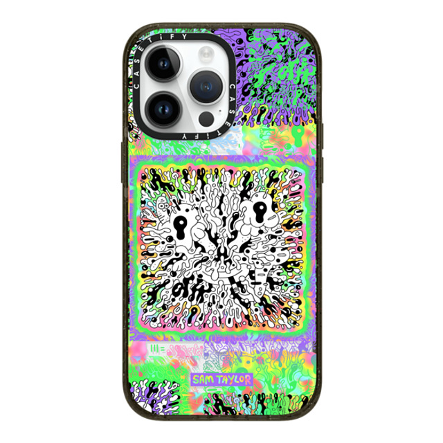 Sam Taylor x CASETiFY iPhone 14 Pro Max ケース ブラック インパクトケース MagSafe対応 Bang Face