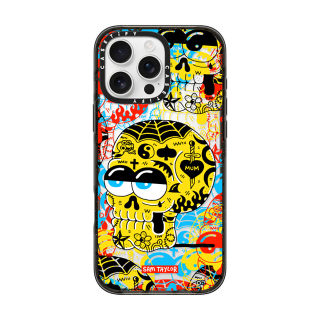 Sam Taylor x CASETiFY iPhone 16 Pro Max ケース Pop Art ブラック インパクトケース Tattoo Skull Mother's Day Sam Taylor x CASETiFY iPhone 16 Pro Max ケース Pop Art ブラック インパクトケース Tattoo Skull Mother's Day