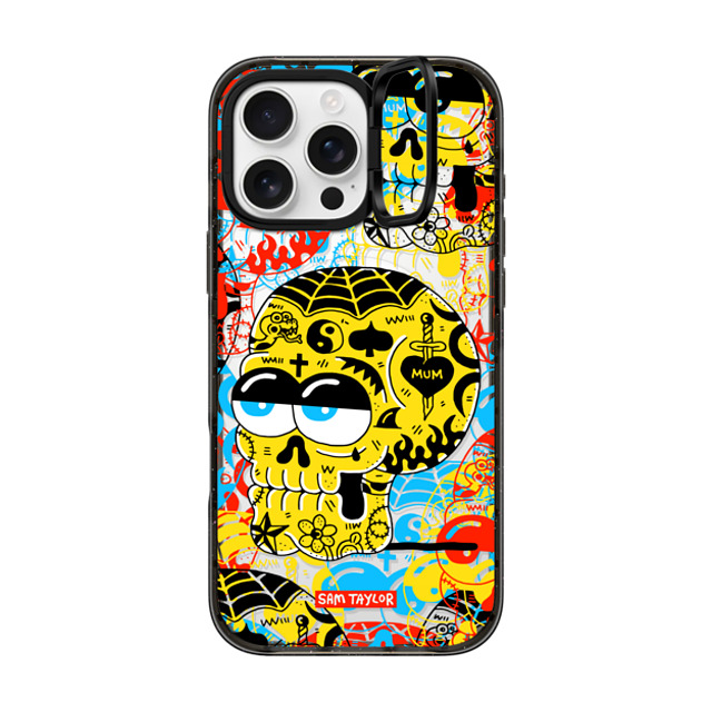 Sam Taylor x CASETiFY iPhone 16 Pro Max ケース Pop Art ブラック インパクトリングスタンドケース MagSafe対応 Tattoo Skull Father's Day Sam Taylor x CASETiFY iPhone 16 Pro Max ケース Pop Art ブラック インパクトリングスタンドケース MagSafe対応 Tattoo Skull Father's Day
