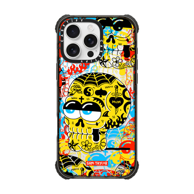 Sam Taylor x CASETiFY iPhone 16 Pro Max ケース Pop Art ブラック ウルトラ インパクトケース MagSafe 対応 Tattoo Skull Father's Day Sam Taylor x CASETiFY iPhone 16 Pro Max ケース Pop Art ブラック ウルトラ インパクトケース MagSafe 対応 Tattoo Skull Father's Day