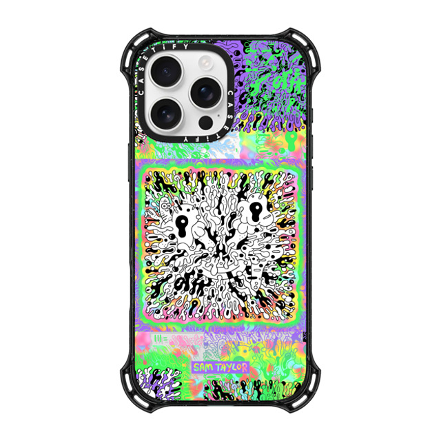 Sam Taylor x CASETiFY iPhone 16 Pro Max ケース ブラック バウンスケース Bang Face