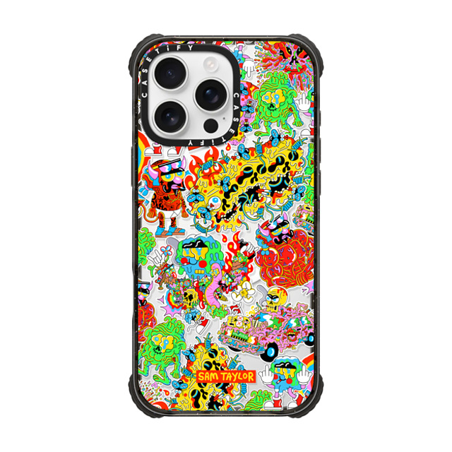 Sam Taylor x CASETiFY iPhone 16 Pro Max Case Black ウルトラ インパクトケース MagSafe 対応 Silly Stickers Sam Taylor x CASETiFY iPhone 16 Pro Max Case Black ウルトラ インパクトケース MagSafe 対応 Silly Stickers