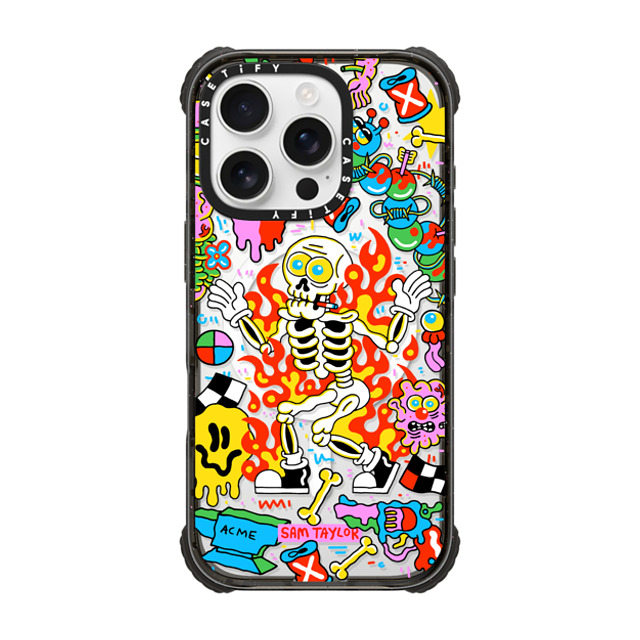Sam Taylor x CASETiFY iPhone 16 Pro Case Emerging,Pop Art Black ウルトラ インパクトケース MagSafe 対応 Skeleton Fire Father's Day Sam Taylor x CASETiFY iPhone 16 Pro Case Emerging,Pop Art Black ウルトラ インパクトケース MagSafe 対応 Skeleton Fire Father's Day