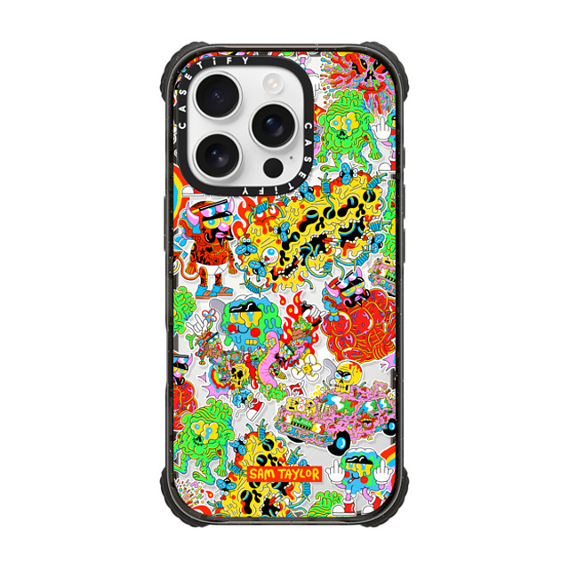 Sam Taylor x CASETiFY iPhone 16 Pro ケース Cartoon,Abstract ブラック ウルトラ インパクトケース MagSafe 対応 Silly Stickers Father's Day Sam Taylor x CASETiFY iPhone 16 Pro ケース Cartoon,Abstract ブラック ウルトラ インパクトケース MagSafe 対応 Silly Stickers Father's Day