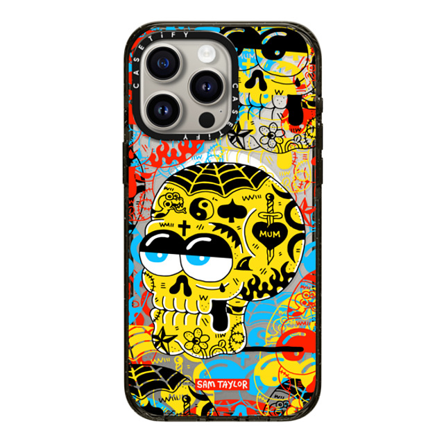 Sam Taylor x CASETiFY iPhone 15 Pro Max ケース Pop Art ブラック インパクトケース MagSafe対応 Tattoo Skull Father's Day Sam Taylor x CASETiFY iPhone 15 Pro Max ケース Pop Art ブラック インパクトケース MagSafe対応 Tattoo Skull Father's Day