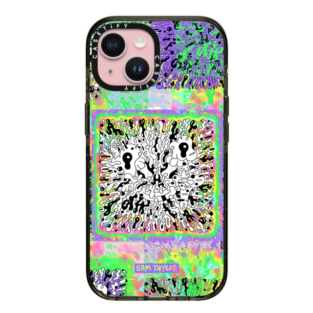 Sam Taylor x CASETiFY iPhone 15 ケース Cartoon,Abstract ブラック インパクトケース MagSafe対応 Bang Face Father's Day Sam Taylor x CASETiFY iPhone 15 ケース Cartoon,Abstract ブラック インパクトケース MagSafe対応 Bang Face Father's Day