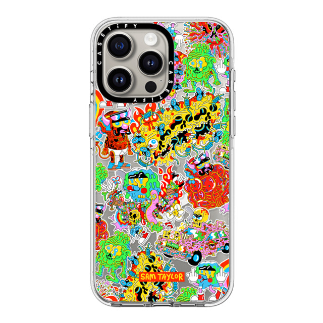 Sam Taylor x CASETiFY iPhone 15 Pro Max ケース クリア クリア ケース MagSafe対応 Silly Stickers