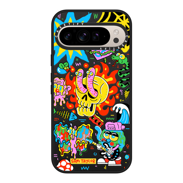 Sam Taylor x CASETiFY Pixel 9 Pro XL ケース Sticker,Skull マットブラック マグネット式 インパクトケース Silly Little Bits Halloween Sam Taylor x CASETiFY Pixel 9 Pro XL ケース Sticker,Skull マットブラック マグネット式 インパクトケース Silly Little Bits Halloween